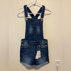 Ardene Jean overall shorts in size 3 - brand new with tags
